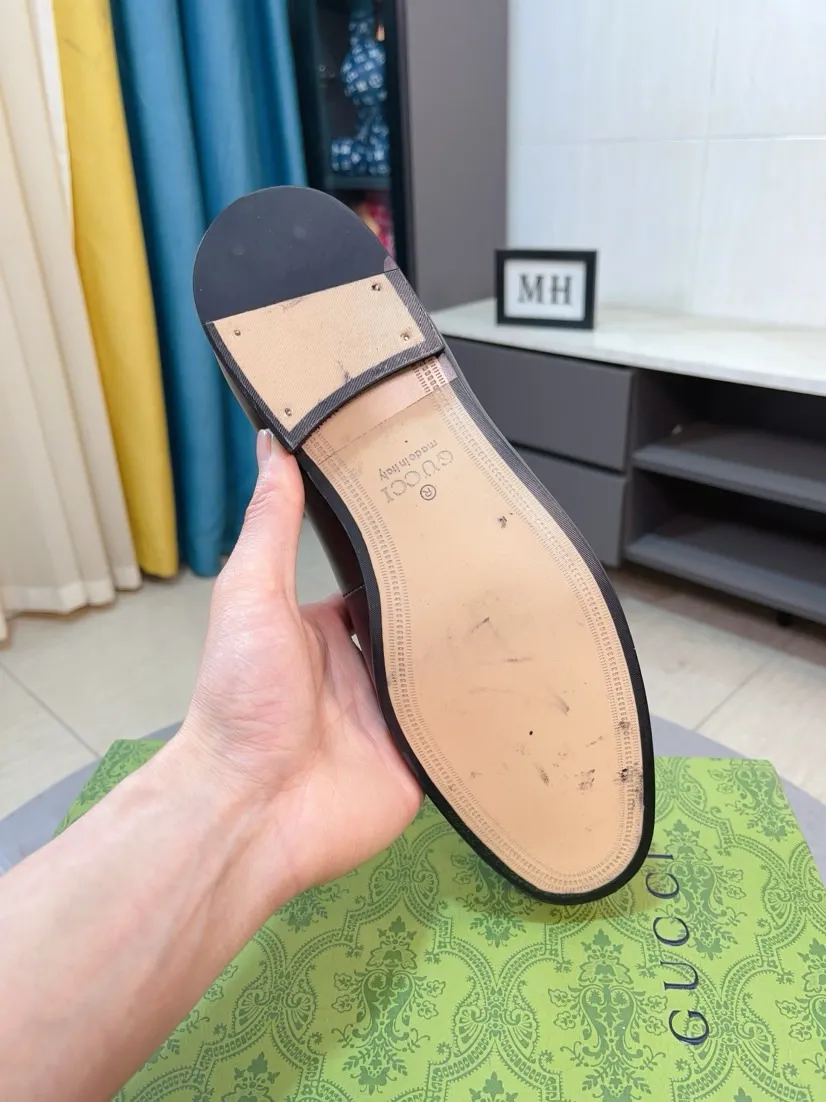 Men's shoes 💰500🌹🌹【GUCCI】The most popular classic Gucci leather shoes. Synchronized with the official website, the upper is made of Italian first-layer cowhide ➕cowhide lining, with unique brand and unique craftsmanship. Highlighting the hot style of the new year. Stop hesitating, stop wandering, get it now. Number: 38--44